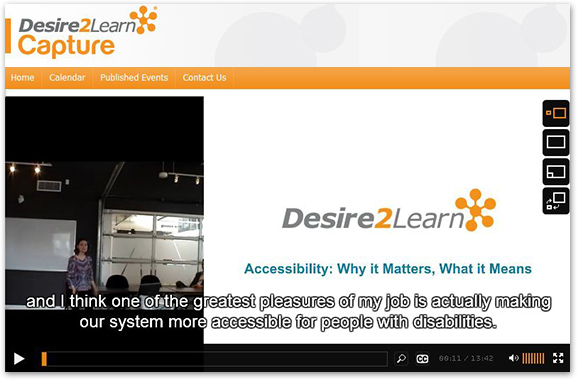 Captions for Desire2Learn Capture