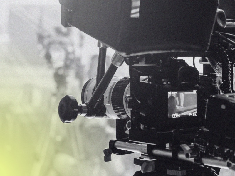 A movie studio camera