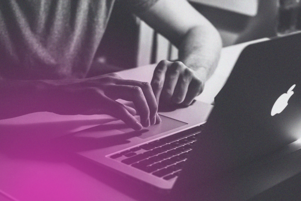 person on laptop