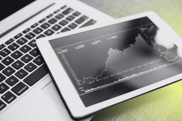 tablet with marketing analytics