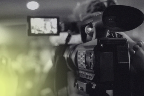 Video camera in a film studio.