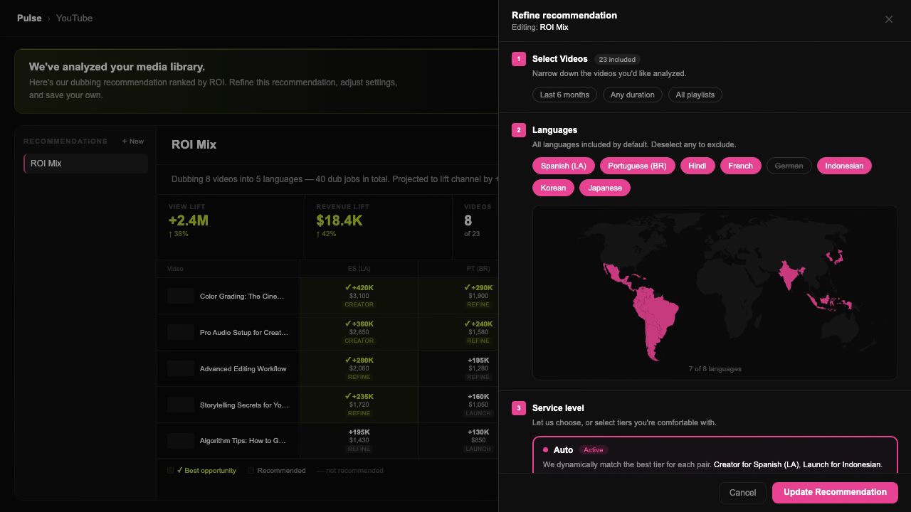 Play video: How the 3Play dubbing recommendation engine works