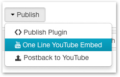 select one line youtube embed