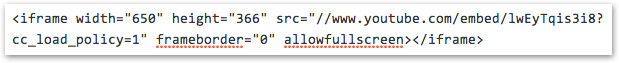 Embed Code for Forcing Captions On