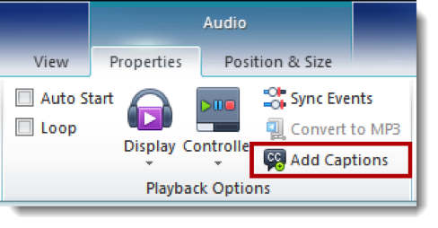 Add Captions to Audio Files