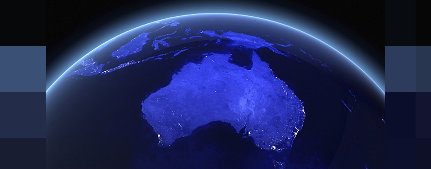 The world from space zoomed in on australia
