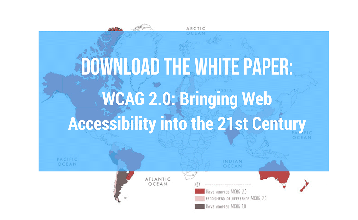 Download the white paper: WCAG 2.0: : Bringing Web Accessibility into the 21st Century
