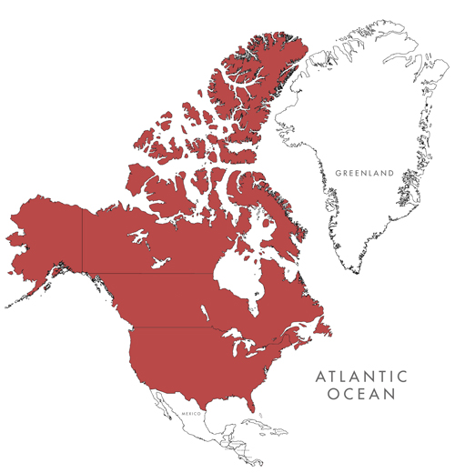 countries with wcag USA and canada in North America