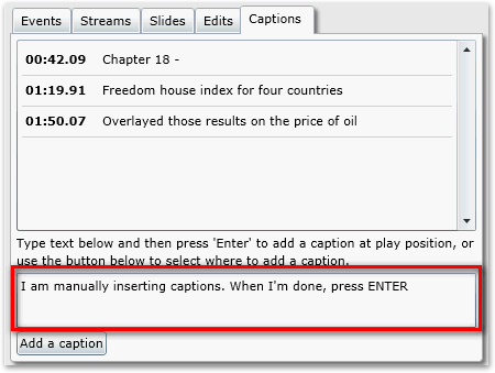 Panopto – how to edit captions