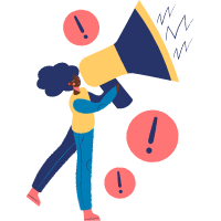 person with a megaphone