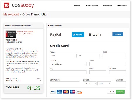 payment page