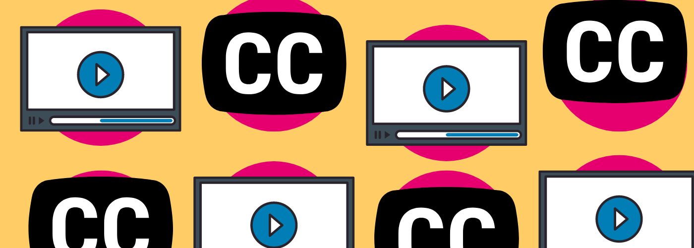 Closed captions icons and video players
