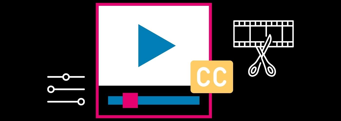 video editing software with CC icon