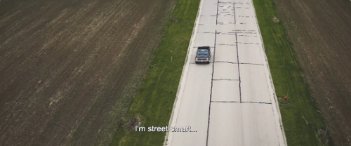 Example of SDH subtitles styled to a standard subtitling appearance. Text reads "I'm street smart..." in white text, black outline, no background.