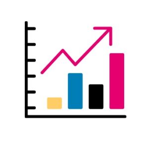 Graph shows multicolor bars on an increasing trend