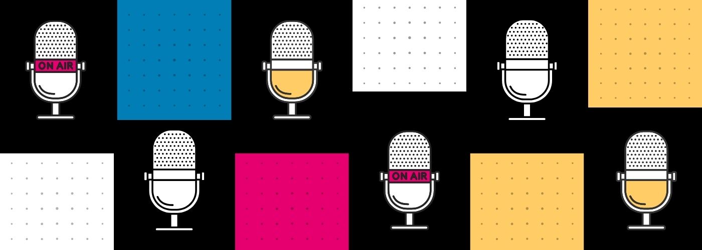 Pattern of podcast microphones