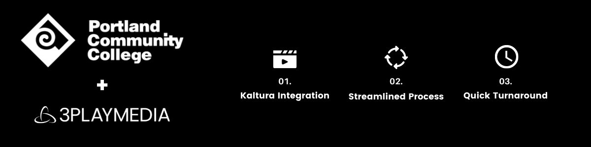 Portland Community College works with 3Play Media for the Kaltura Integration, Streamlined Captioning Process, and Quick Turnaround.