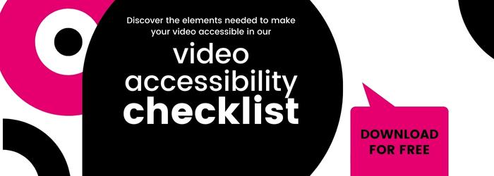 Video Accessibility Checklist CTA