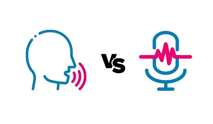 human voice vs synthesized speech