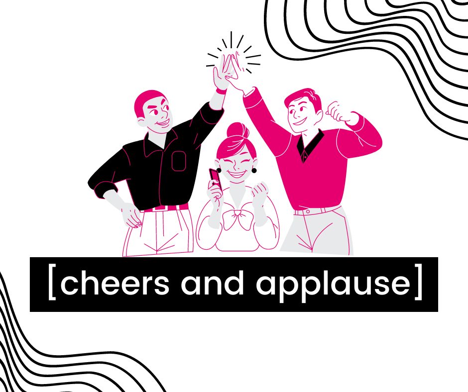 Cheers and applause - we're celebrating the rebrand of 3Play Media!