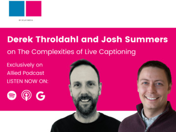 Derek Throldahl and Josh Summers on the complexities of live captioning. Exclusively on Allied Podcast. Listen now on Spotify, Apple Podcasts, or Google Podcasts.