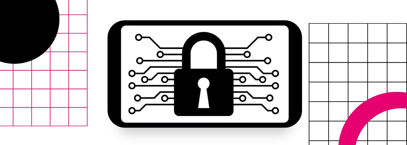 Security lock with geometric shapes in the back