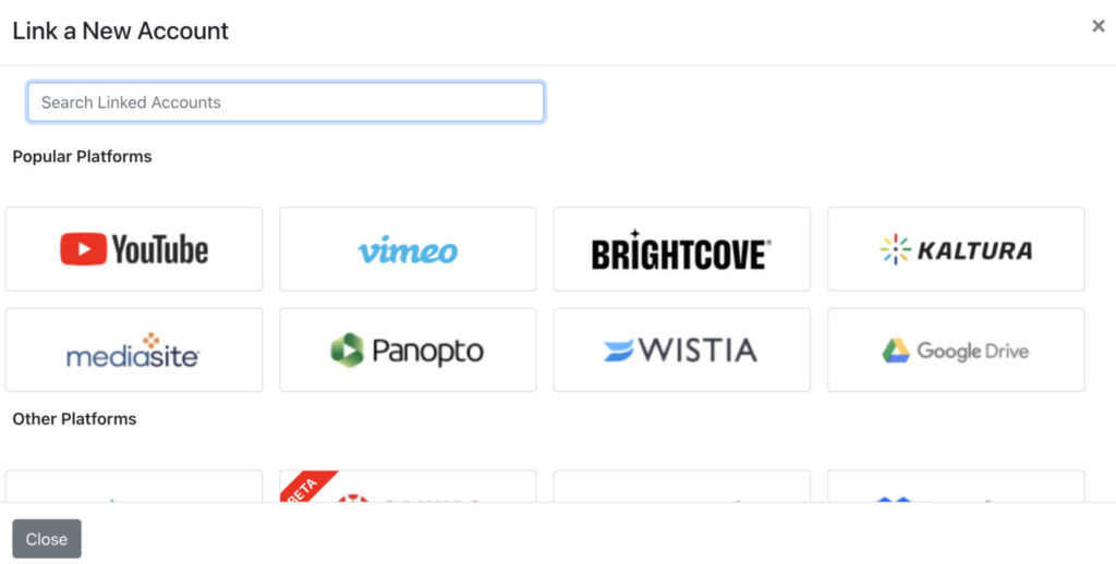 linked account options