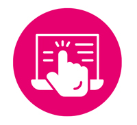 icon of a finger clicking a website