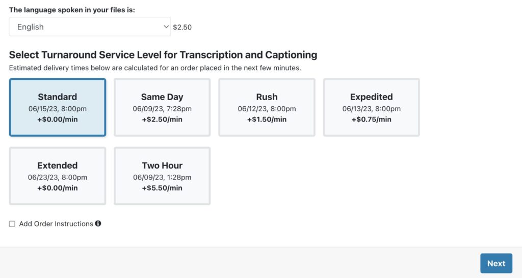 select turnaround option in 3play media