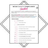 WCAG 2.0 & 2.1 Compliance Checklist