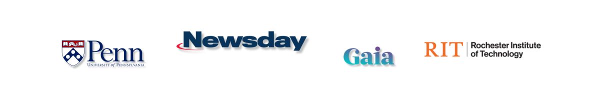 UPenn, Newsday, Gaia, RIT logos