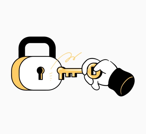 hand unlocking a lock