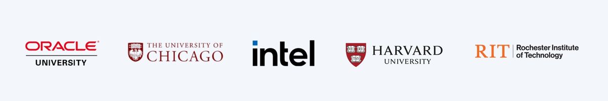 ntel, harvard, university of chicago, oracle