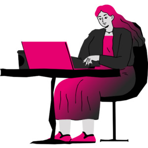 Person at laptop computer