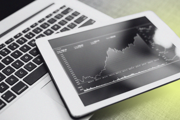 tablet with marketing analytics