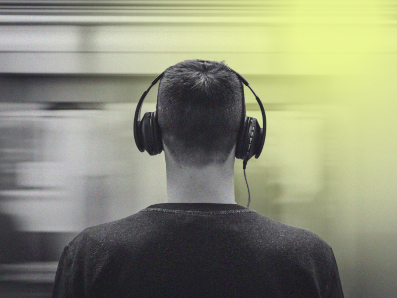 Man with headphones
