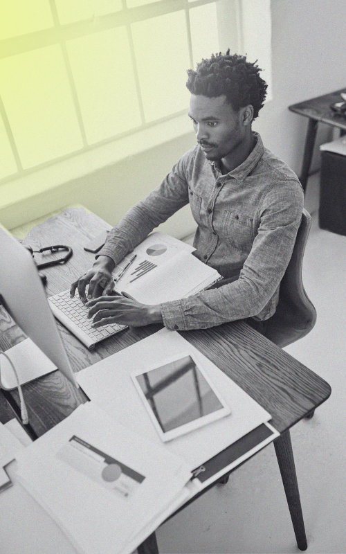 Man working at desk