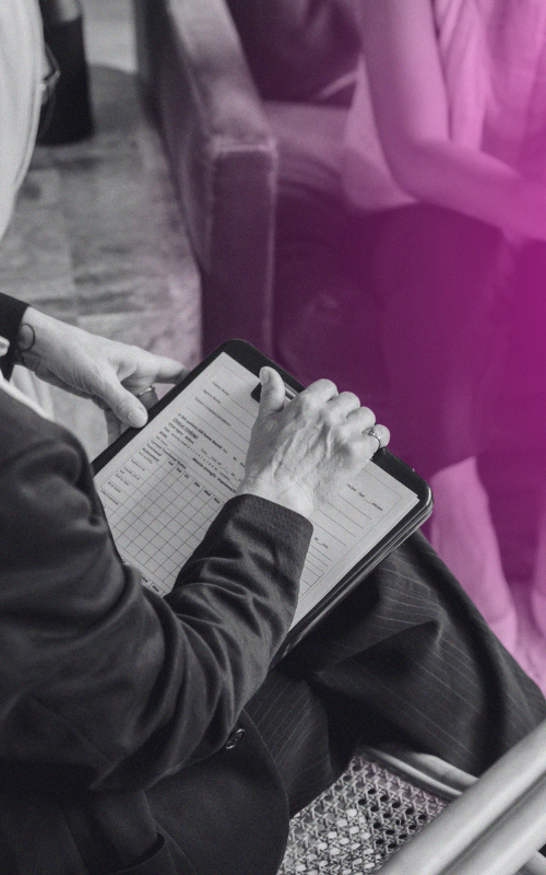 person with checklist