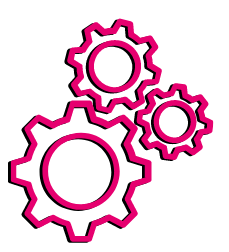 a set of three gears