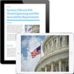 Two tablets with a white paper open on one of the screens