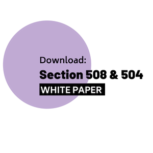 download the section 504 and 508 white paper