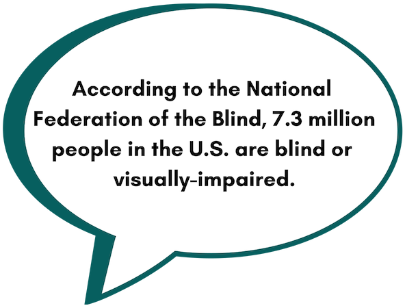 7.3 million people in the U.S. are blind or have visual impairment.