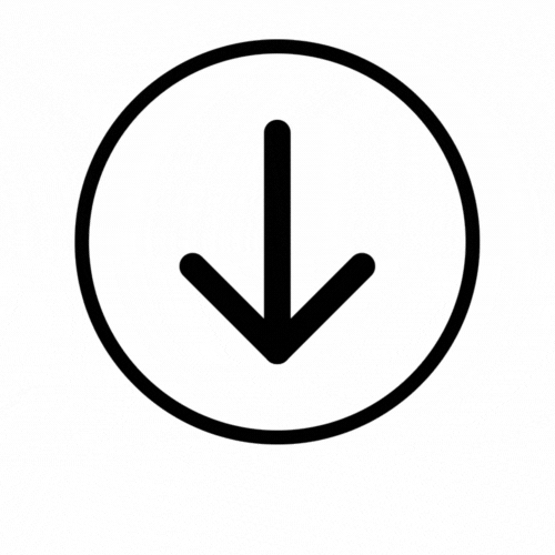 GIF of a black arrow in a circle pointing down
