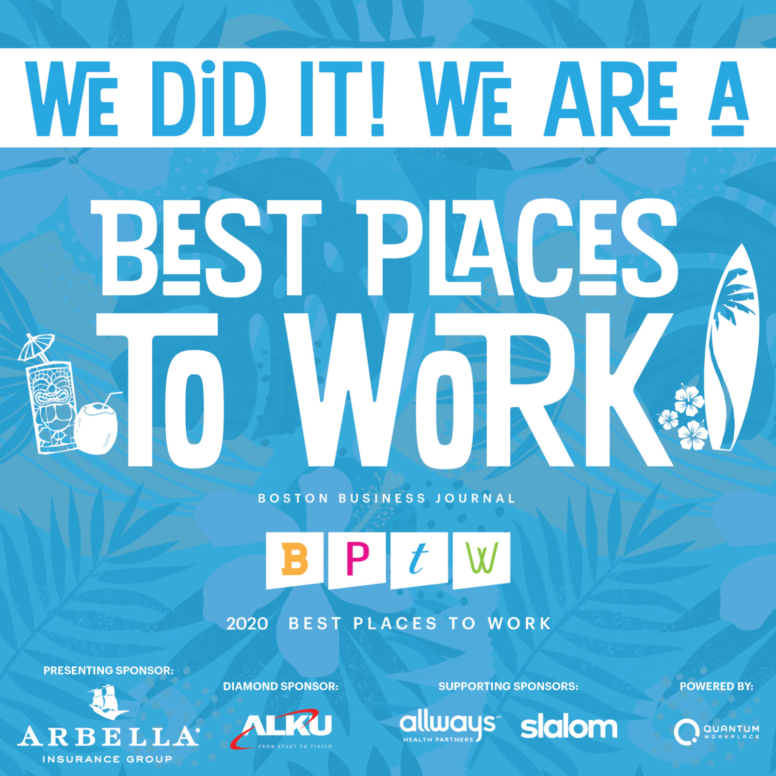 2020 Best Places to Work, Boston Business Journal