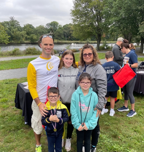 Eric Costanza and family at the Walk4Hearing.