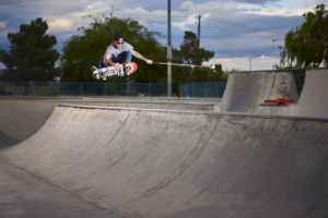 Justin Bishop skateboarding