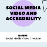 Social media video and accessibility checklist thumbnail