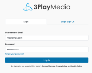3play media login page