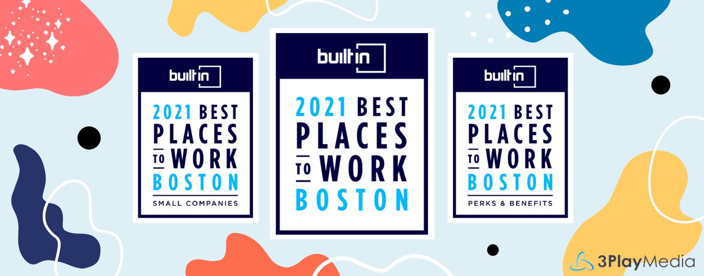 3Play Media x Built In Boston Best Places to Work Awards Banner