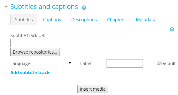 Uploading Your Caption File To Moodle